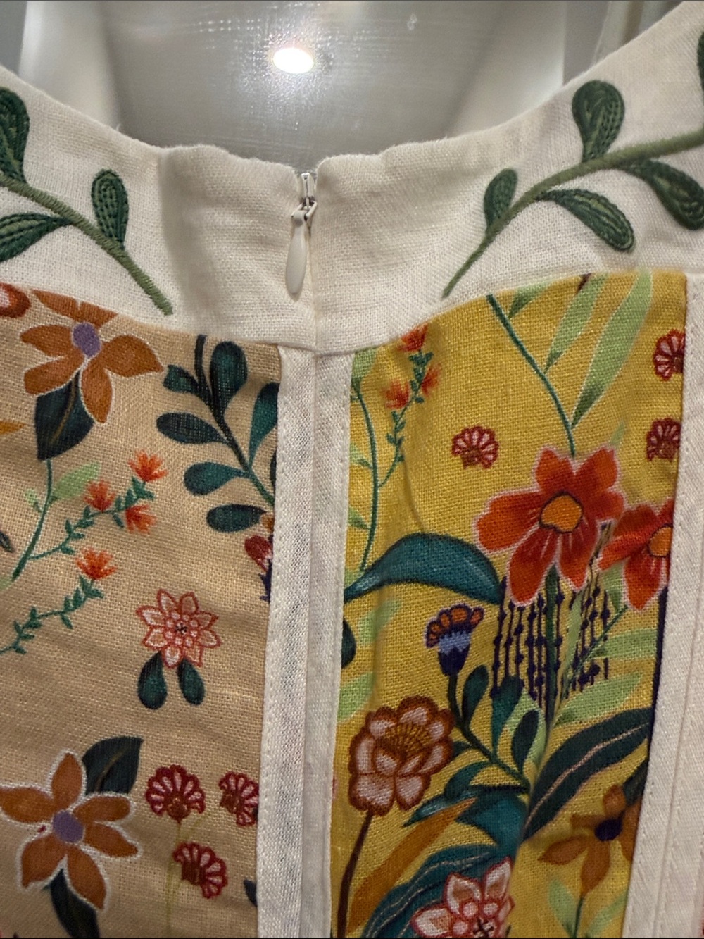 Christian Lacroix Cream Bodice Multicolor Floral Patchwork Maxi Dress - Picture 8 of 11